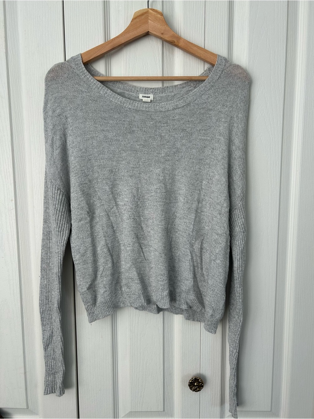 Garage Light Gray Crewneck Sweater